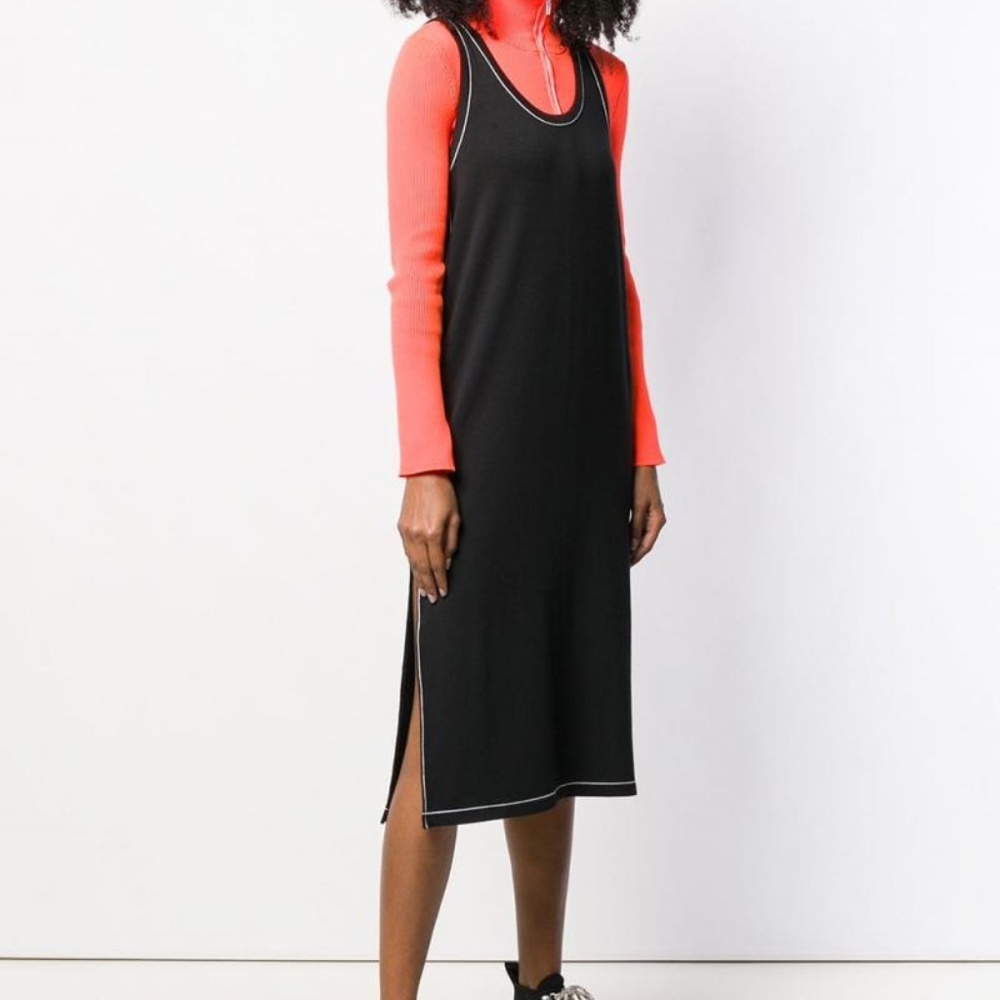 Rag & bone black midi dress